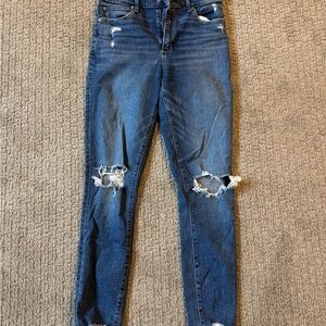 Blue Skinny Distressed Jeans